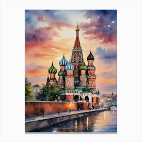 St Basil'S Cathedral Russia Canvas Print