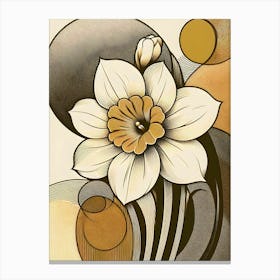 Daffodil  In Boho Art Canvas Print