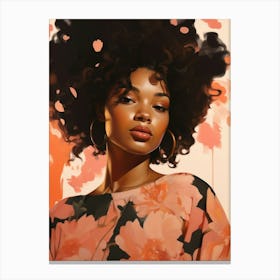 Afro Girl 4 Canvas Print