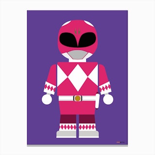 Toy Power Ranger Pink Canvas Print