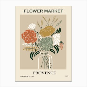 Flower Market Provence Canvas Print