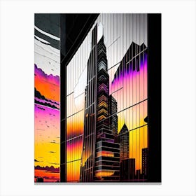 Sunset Cityscape 1 Canvas Print