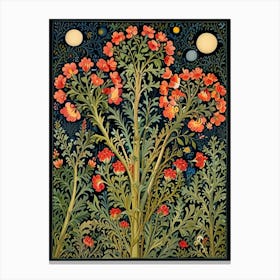 William Morris Night In The Garden 1 Canvas Print