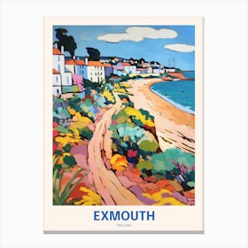 Exmouth England Uk Travel Poster Canvas Print