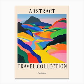 Abstract Travel Collection Poster South Korea 5 Canvas Print