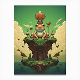 Flying Frog Crown Storybook 2 Canvas Print