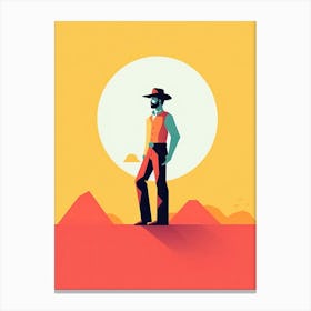 Sleek Cowboy Rhythms Canvas Print