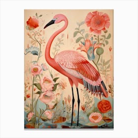 Greater Flamingo 1 Detailed Bird Painting Canvas Print