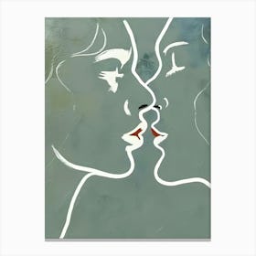 Kissing Canvas Print