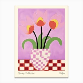 Spring Collection Tulips Flower Vase 2 Canvas Print