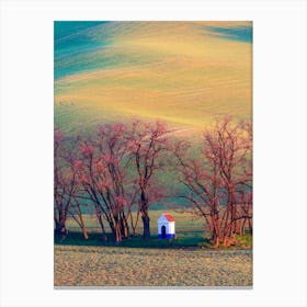 House In The Field Canvas Print