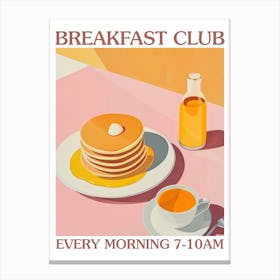 Breakfast Club Pancakes With Honey 2 Canvas Print