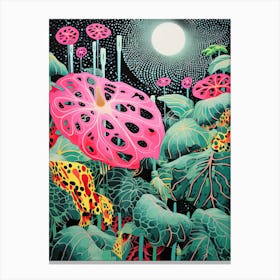 Night In The Garden | Inspired by Yayoi Kusama Canvas Print