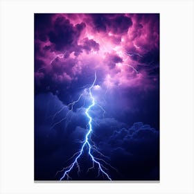 Lightning In The Sky 8 Canvas Print