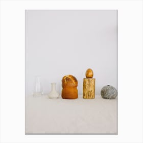 Table With Various Objects Canvas Print