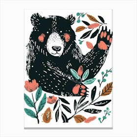 Bear In The Forest 5 Canvas Print