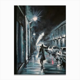 Rainy Night Canvas Print