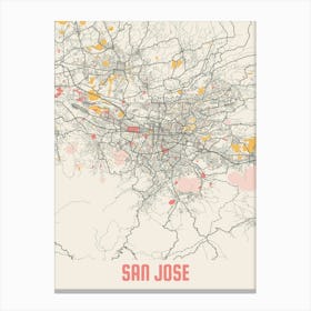 San Jose Map Poster Canvas Print