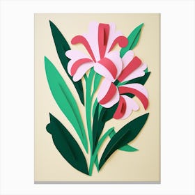 Cut Out Style Flower Art Lily 1 Canvas Print