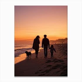 A Jubilant Family Of Four A Pair Of Young And Old Alongside A Couple Of Dogs Who Belong To Them S (5) Canvas Print