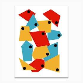 Red, Yellow and Blue Geometric Canvas Print