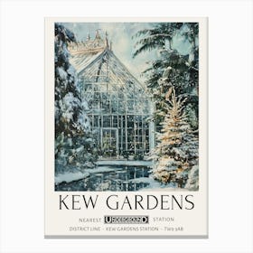 William Morris Prints Kew Gardens Trees Snow Christmas Gift Winter Vintage Canvas Print