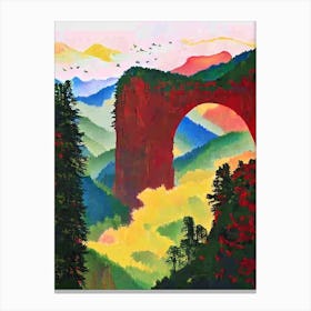Zhangjiajie National Forest Park China Abstract Colourful Canvas Print