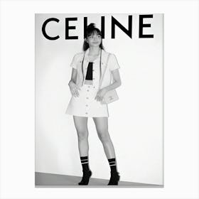 South Korean Rapper Lisa Of Girl Group Blackpink Is Seen At The Celine Canvas Print