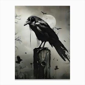 Raven Wallpaper Canvas Print