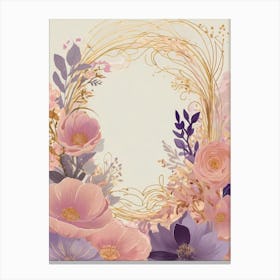 Floral Frame 12 Canvas Print