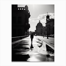Palermo, Italy,  Black And White Analogue Photography  2 Canvas Print
