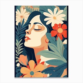 Bloom Body Woman Botanical 12 Canvas Print