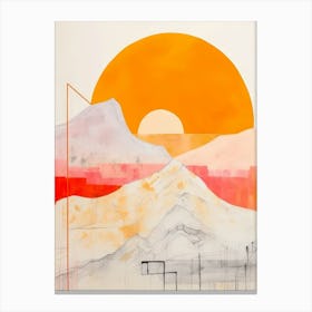 'Sunrise' Style Abstract Canvas Print