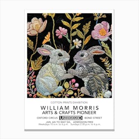 William Morris Easter Rabbits Textile Liberty London Canvas Print