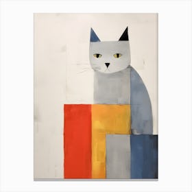Abstract Cat Painting 1 Canvas Print