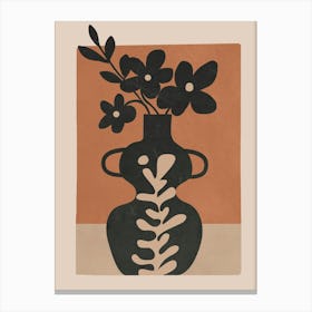 Floral Silhouette 1 Canvas Print