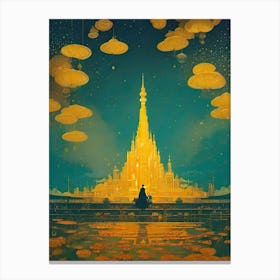 Golden Buddhist Temple Canvas Print