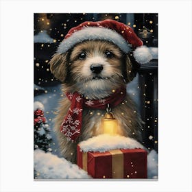 Santa Puppy 6 Canvas Print