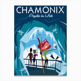 Chamonix Aiguille Du Midi Poster Canvas Print