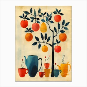 Tea And Oranges Canvas Print