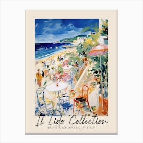 San Vito Lo Capo, Sicily   Italy Il Lido Collection Beach Club Poster 1 Canvas Print