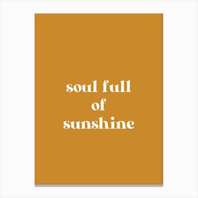 Sunshine Soul Canvas Print