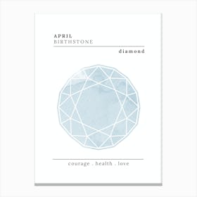 April Birthstone |Diamond Canvas Print