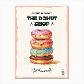 Stack Of Sprinkles Donuts The Donut Shop 0 Canvas Print
