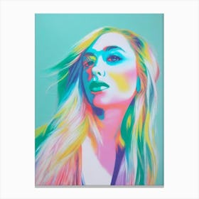 Avril Lavigne Colourful Illustration Canvas Print