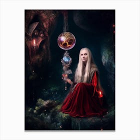 Fairy In A Cave Canvas Print