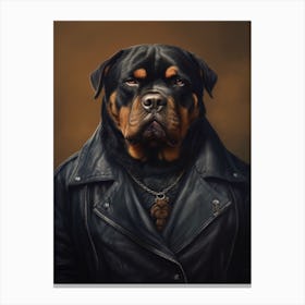 Gangster Dog Rottweiler 3 Canvas Print