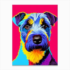 Kerry Blue Terrier Andy Warhol Style dog Canvas Print