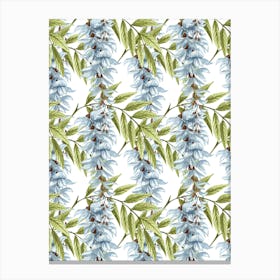 Blue Eucalyptus Leaves Canvas Print