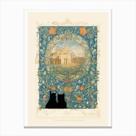 william morris Cat In A Castle Canvas Print